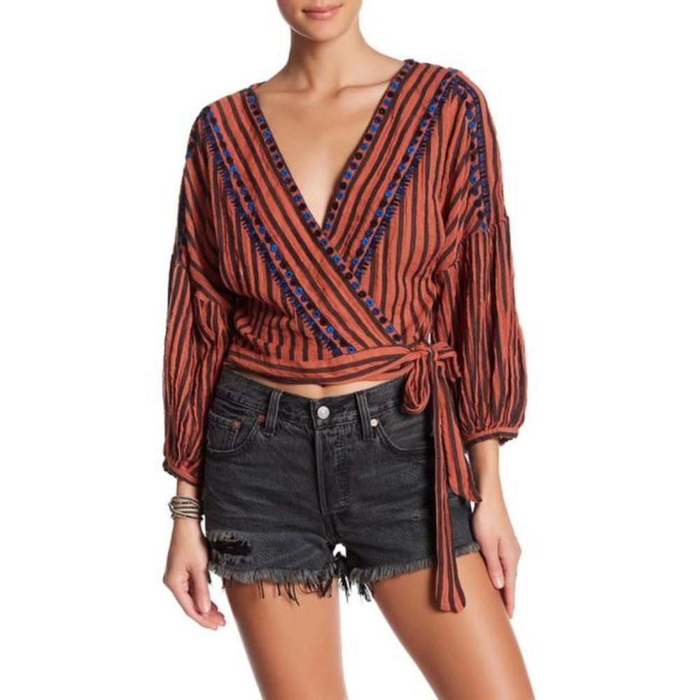 Free People Barcelona Nights Wrap Around Top